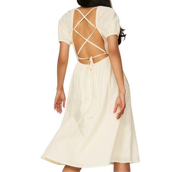 Pamela Love x RTR Cream Embroidered Midi Dress - Size Small - Picture 2 of 5